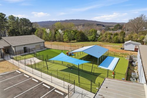 Front yards and large daycare yard